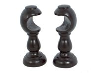 Soporte 28 mm simple nogal 2 unidades Cotidiana