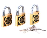 Pack 3 candados alta seguridad interior/exterior bronce 50mm S300 Odis