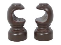 Soporte 28 mm techo nogal 2 unidades Cotidiana