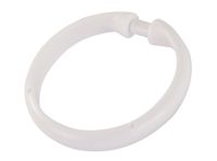 Set ganchos cortina 6x6 cm blanco 12 unidades Cotidiana