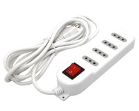 Alargador interruptor 4 posiciones 3 m blanco Macrotel
