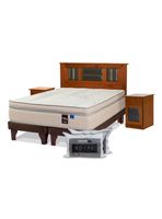 Cama Europea Máximo Cobre 2 Plazas Base Dividida + Set Lorraine + 2 Almohadas