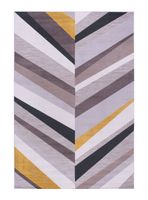 Alfombra Londres 200 x 290 cm Gris y Mostaza