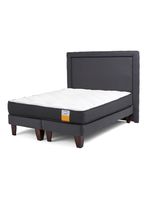 Cama Europea Funcional 2 Plazas Plus Base Dividida + Respaldo