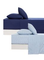 Juego 2 Sábanas 2 Plazas Microfibra Mix y Match