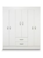 Clóset 6 puertas 2 Cajones Trancura Blanco