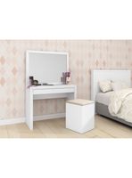 Tocador Simple con Espejo Blanco