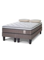 Cama Europea New Style 6 2 Plazas Base Dividida + Almohadas Memory Max