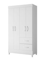 Clóset White 4 Puertas 2 Cajones