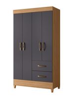 Clóset Graphite 4 Puertas 2 Cajones