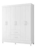 Clóset White 6 Puertas 2 Cajones