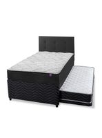Diván Therapedic Plus 1.5 Plazas + Respaldo Royal Negro