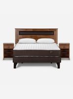 Cama Europea Ergo T 2 Plazas + Set de Muebles + Almohadas