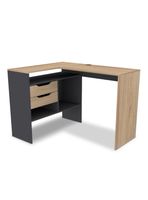 Escritorio Milan 2 Cajones Grafito/Café