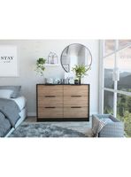 Cómoda Kaia 4 Cajones y 2 Puertas Wengue-Miel