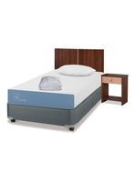 Cama Americana Excellence 1.5 Plazas x190 cm + Set de Muebles Stylo + Textil