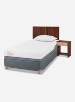 Cama Americana Excellence Plus 1.5 Plazas + Set de Muebles Stylo + Almohada