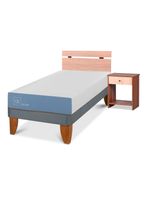 Cama Europea Excellence 1 Plaza x190 cm + Set de Muebles Olmo