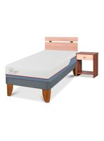 Cama Europea Excellence Plus 1 Plaza + Set de Muebles Olmo