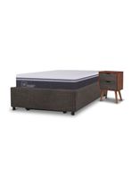 Cama Space Box Ortopedic Advance 1.5 Plazas + Velador