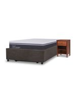 Cama Space Box Ortopedic Advance 1.5 Plazas +Muebles Torino
