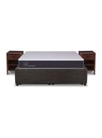 Cama Space Box Ortopedic 2 Plazas +Muebles Torino Chocolate
