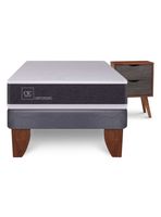 Cama Europea New Ortopedic 1.5 Plazas Veladores Niger