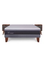 Cama Europea Ortopedic Advance 2 Plazas Base Normal + Veladores Niger