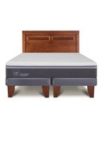 Cama Europea Ortopedic Advance King + Respaldo Milán