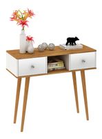 Arrimo Retro 2 Cajones Blanco Madera