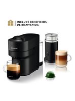 Cafetera Vertuo Pop Negra + Espumador de Leche Aeroccino 3