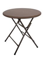 Mesa Plegable Redonda Rattan 80 cm