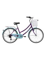 Bicicleta de Paseo Cyclotour Morado con Turquesa Aro 24""