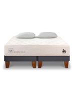 Cama Europea Cocopedic 2 Plazas Base Dividida + Almohadas Fibra