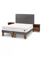 Cama Europea Cocopedic 2 Plazas Base Dividida + Set Muebles Kavery