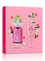 Set Perfume Benetton Sisterland Pink Raspberry EDT Mujer 80 ml + Body Lotion 75 ml