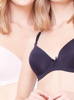 Pack 2 Sostén Copa D Algodón Elasticado