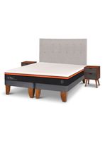 Cama Europea Bee Comfort 2 Plazas Base Dividida + Set Muebles Tigris
