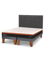 Cama Europea Bee Comfort 2 Plazas Base Dividida + Respaldo Eufrates