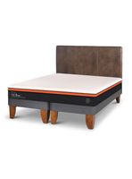 Cama Europea Bee Comfort 2 Plazas Base Dividida + Respaldo Baker