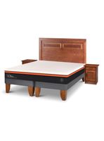 Cama Europea Bee Comfort 2 Plazas Base Dividida + Set Muebles Milan