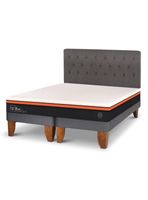 Cama Europea Bee Comfort 2 Plazas Base Dividida + Respaldo Kavery