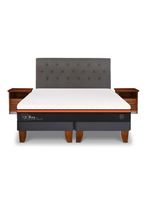 Cama Europea Bee Comfort 2 Plazas Base Dividida + Set Muebles Kavery