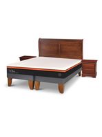 Cama Europea Bee Comfort 2 Plazas Base Dividida + Set Muebles Miro