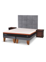Cama Europea Bee Comfort 2 Plazas Base Dividida + Set Muebles Tamesis