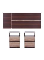 Set 2 Veladores + 1 Respaldo 2 Plazas Enio