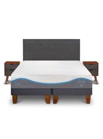 Cama Europea Alaska 2 Plazas Base Dividida + Set Muebles Eufrates