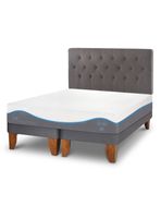 Cama Europea Alaska 2 Plazas Base Dividida + Respaldo Kavery