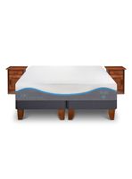 Cama Europea Alaska 2 Plazas Base Dividida + Set Muebles Miro