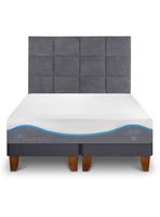 Cama Europea Alaska 2 Plazas Base Dividida + Respaldo Tamesis